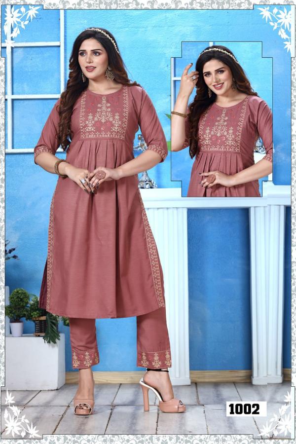 Trendy Samreen Silky Slub Designer Exclusive Kurti collection